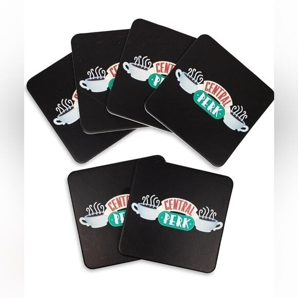 ⭐️ Friends‎ Central Perk Coffee Shop Logo Paper Coasters For Drinks Set 6 Sitcom - Picture 1 of 11
